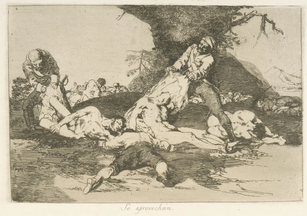 An illustration from Los desastres de la guerra, 1810, leaf 17