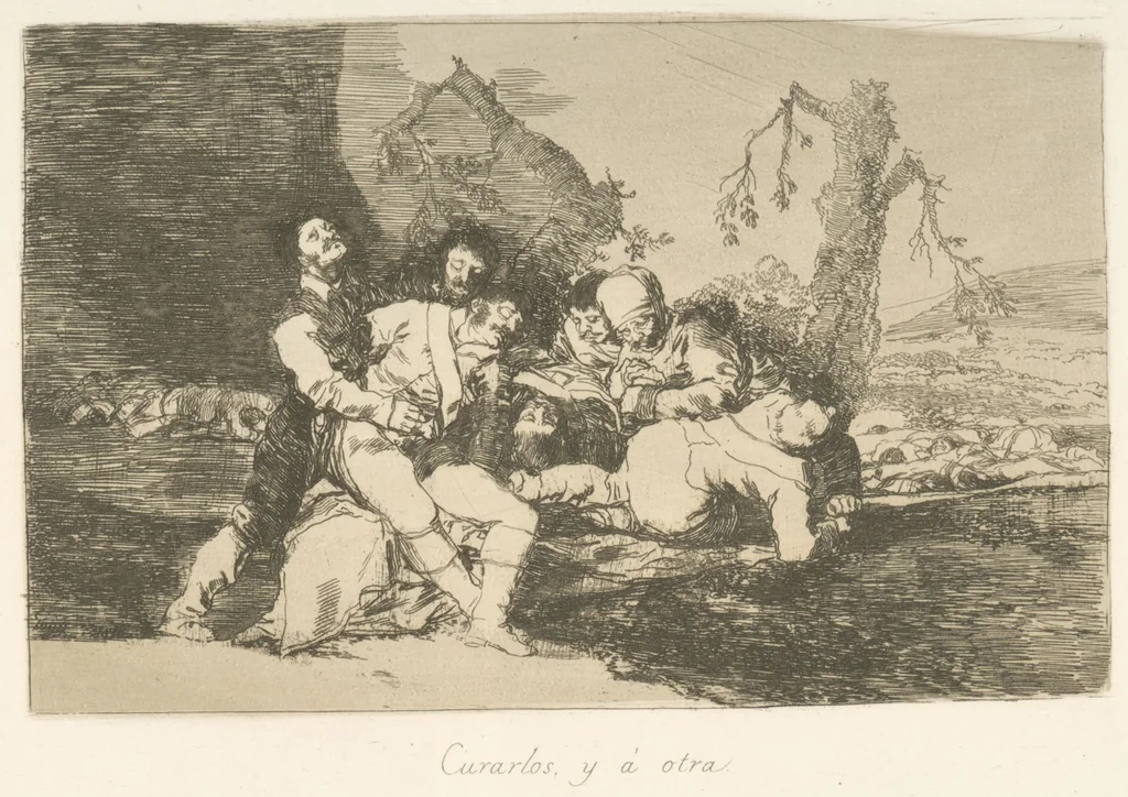 An illustration from Los desastres de la guerra, 1810, leaf 21