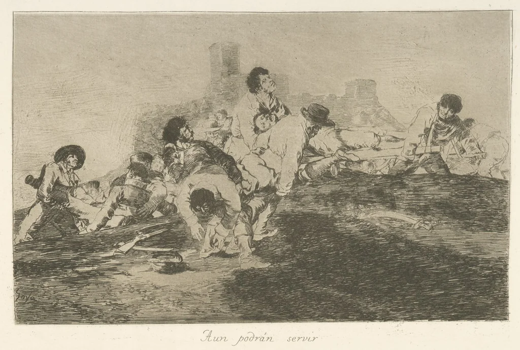 An illustration from Los desastres de la guerra, 1810, leaf 25