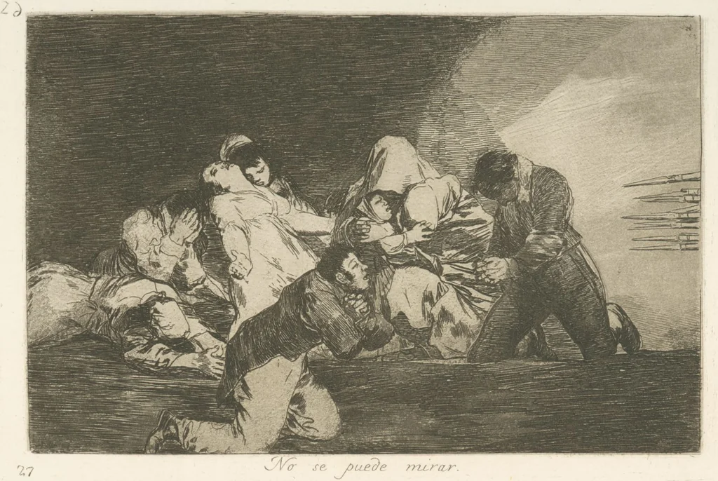 An illustration from Los desastres de la guerra, 1810, leaf 27