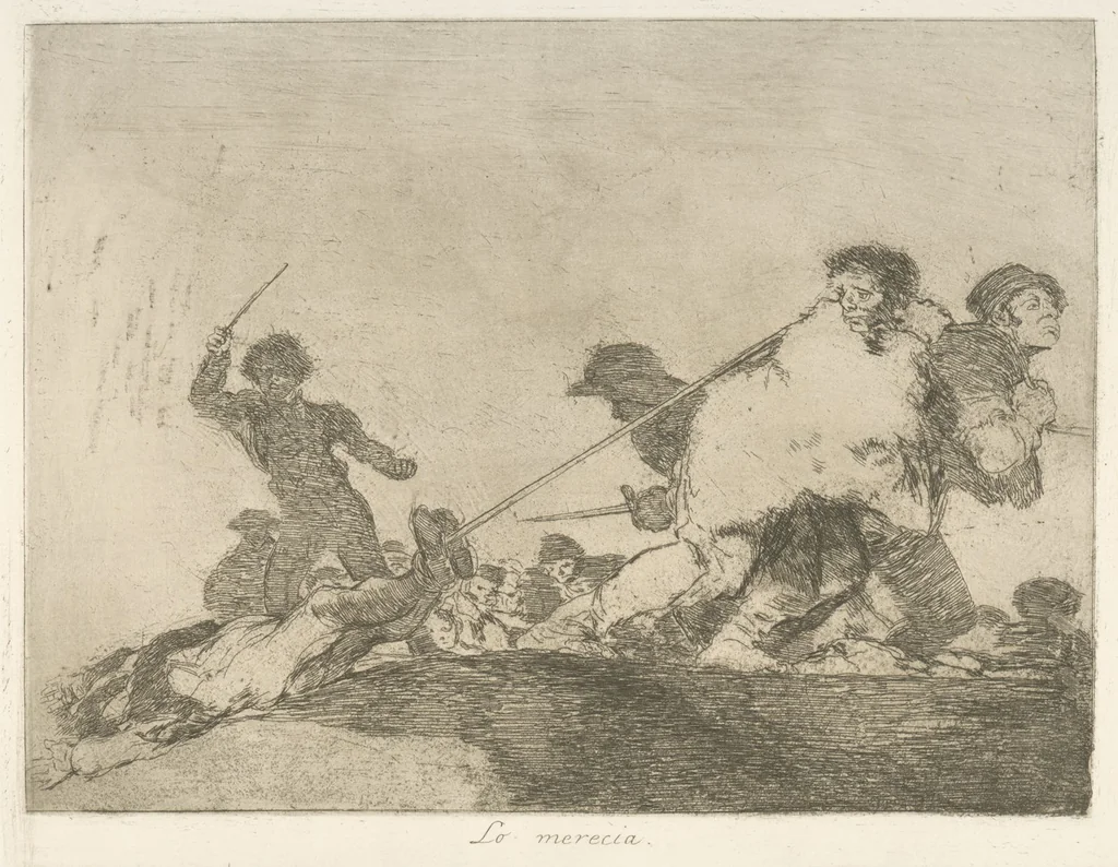 An illustration from Los desastres de la guerra, 1810, leaf 30