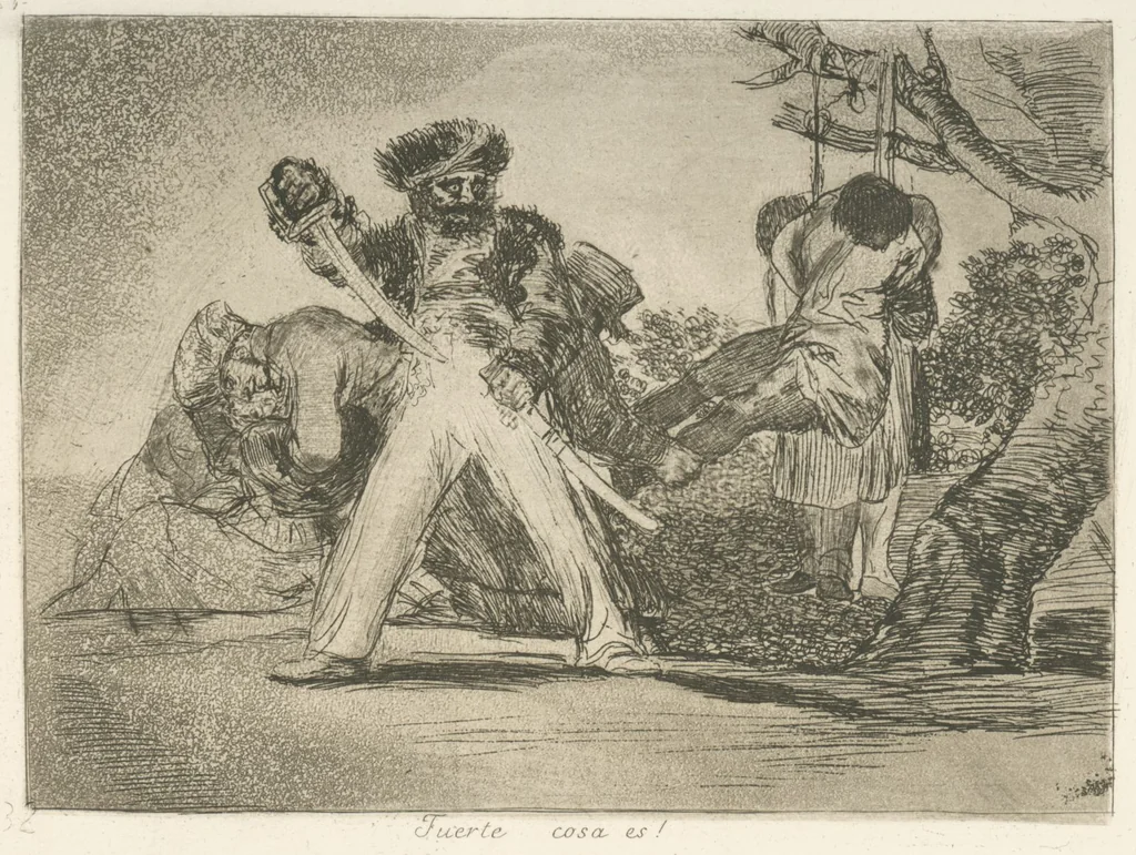 An illustration from Los desastres de la guerra, 1810, leaf 32