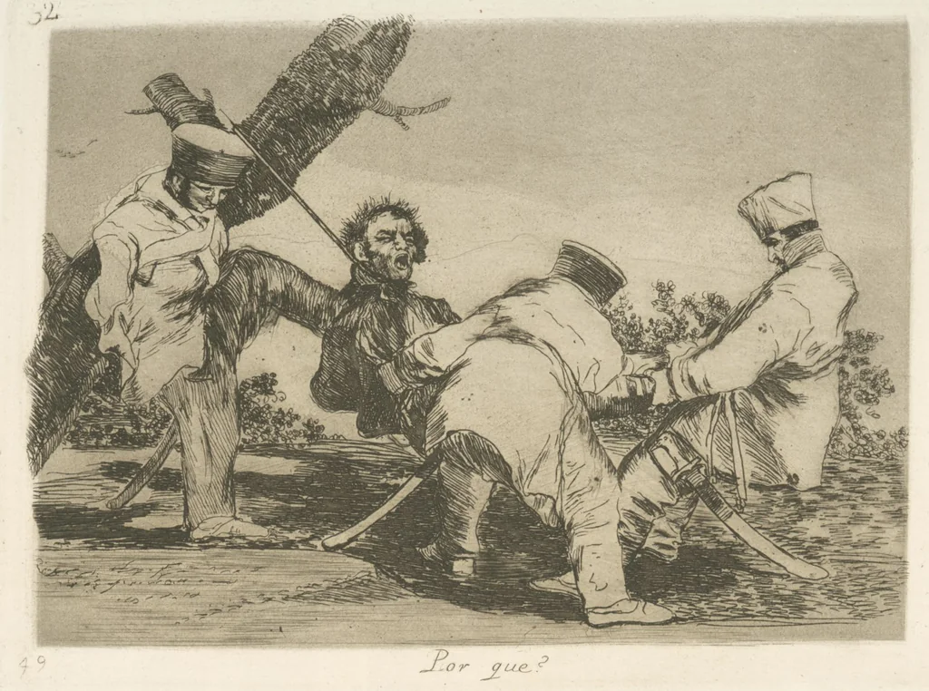 An illustration from Los desastres de la guerra, 1810, leaf 33