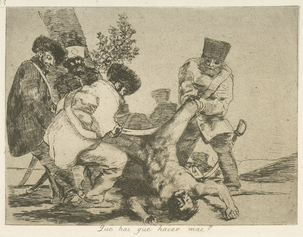 An illustration from Los desastres de la guerra, 1810, leaf 34