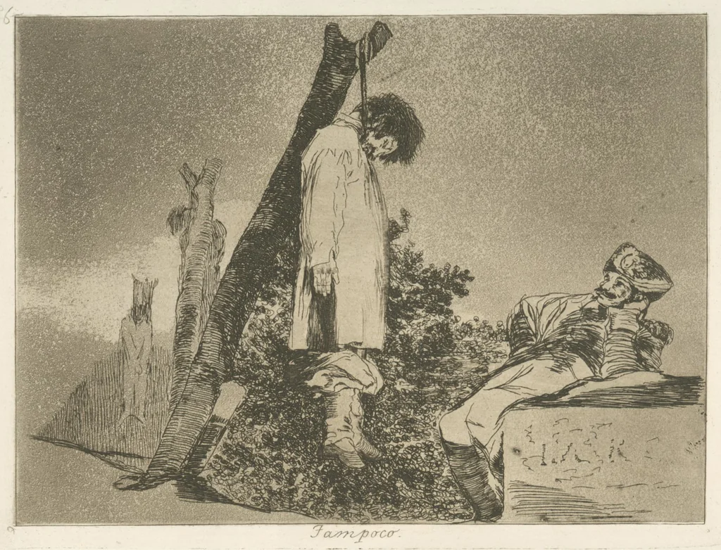 An illustration from Los desastres de la guerra, 1810, leaf 37