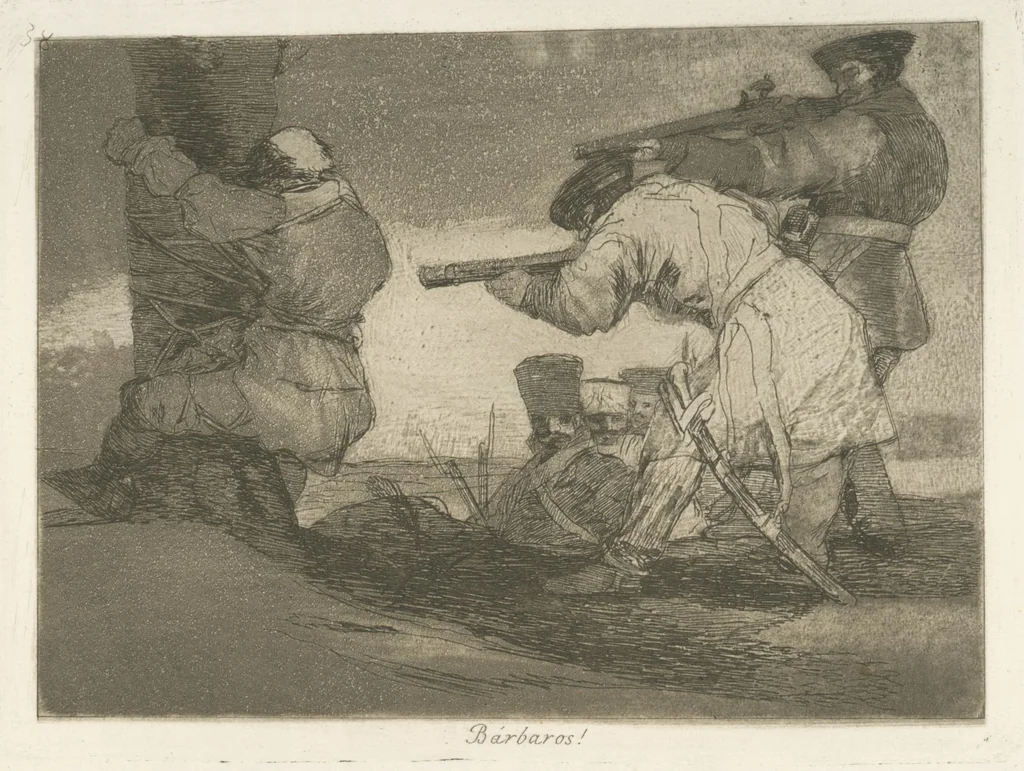 An illustration from Los desastres de la guerra, 1810, leaf 39