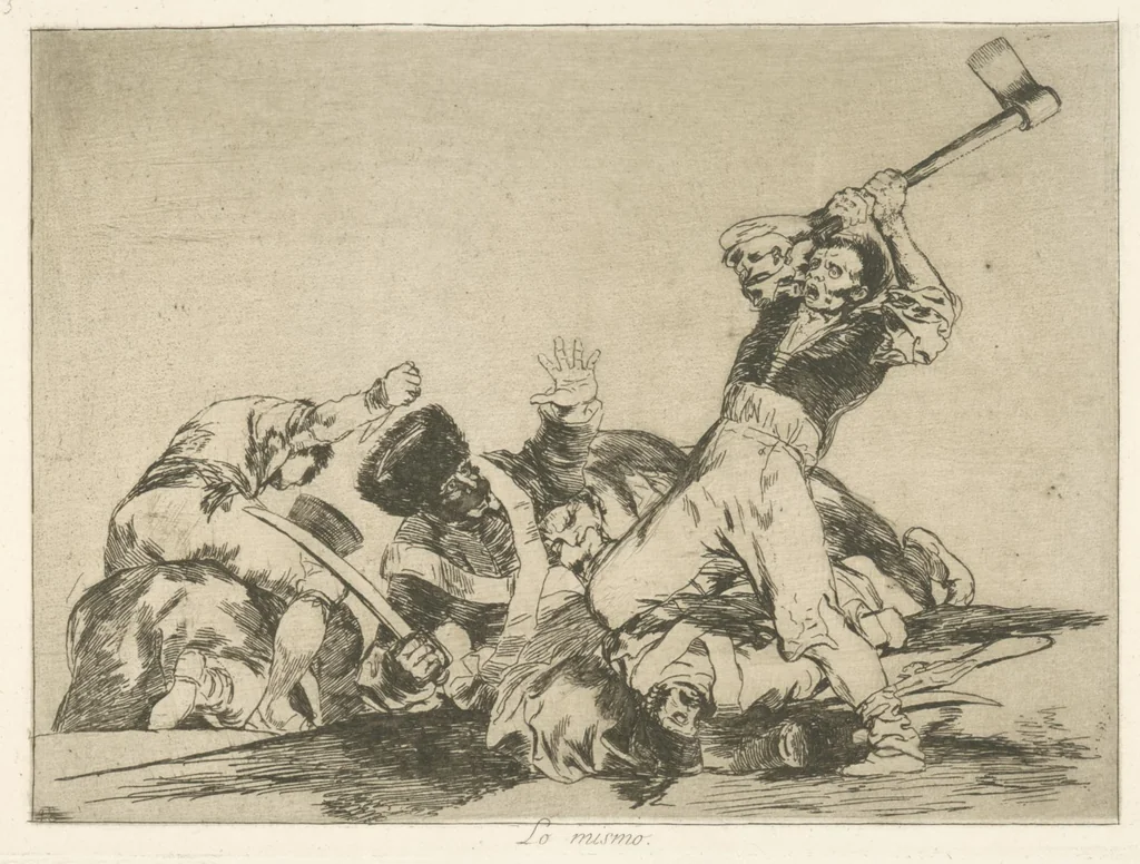An illustration from Los desastres de la guerra, 1810, leaf 4