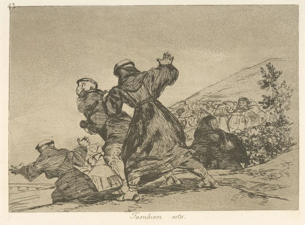 An illustration from Los desastres de la guerra, 1810, leaf 44