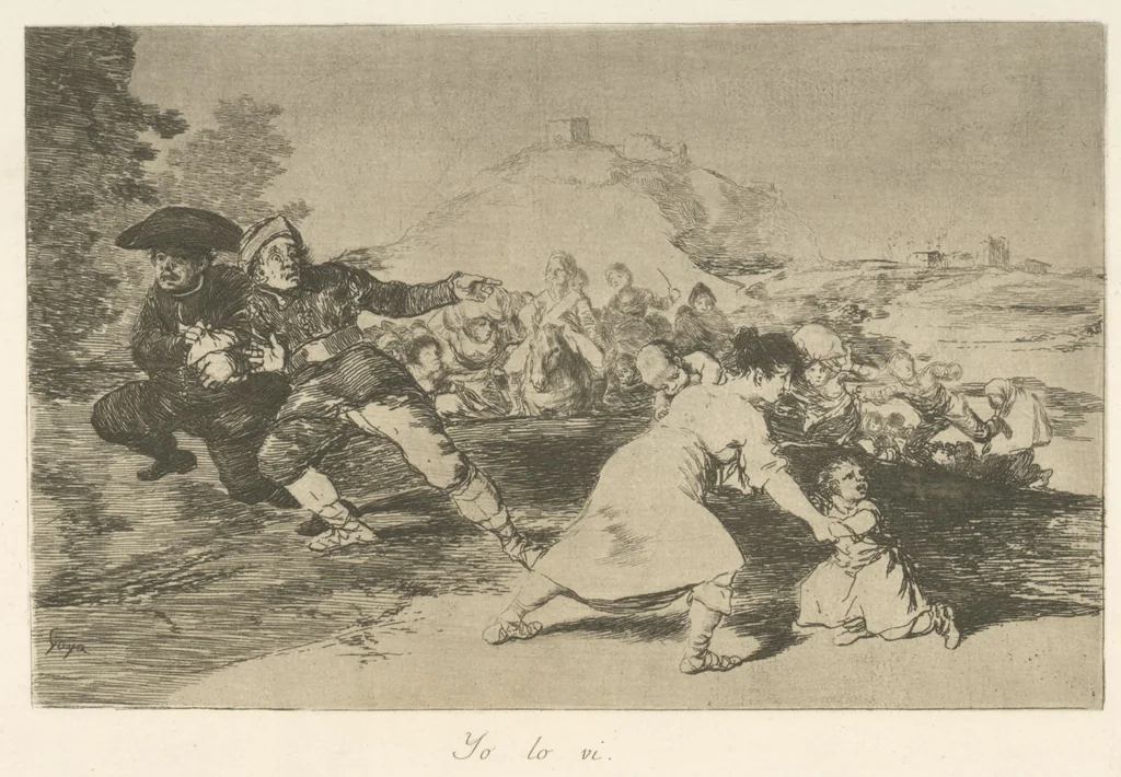 An illustration from Los desastres de la guerra, 1810, leaf 45