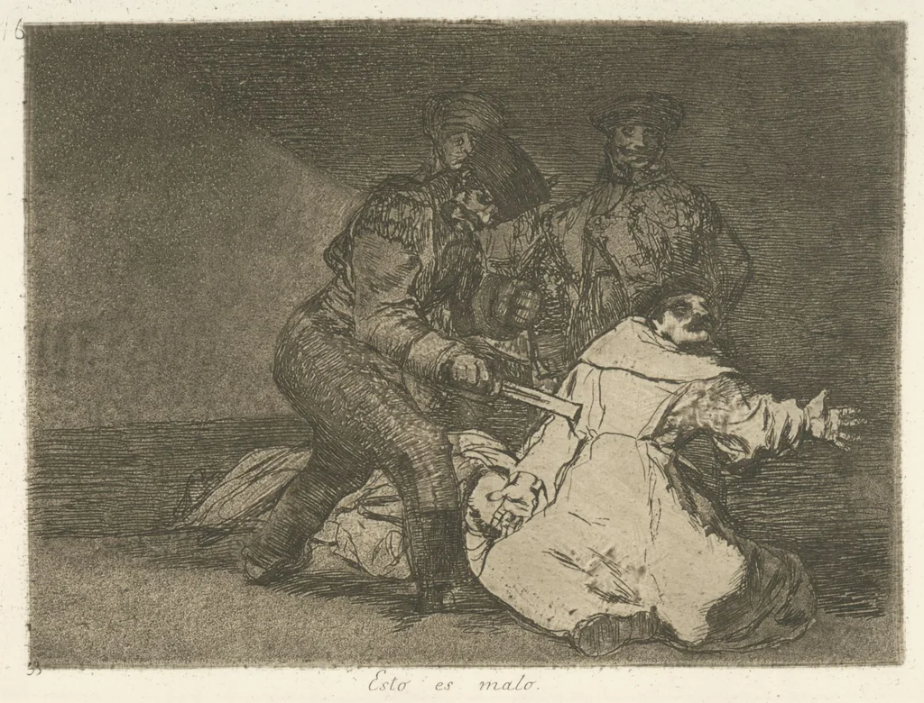 An illustration from Los desastres de la guerra, 1810, leaf 47