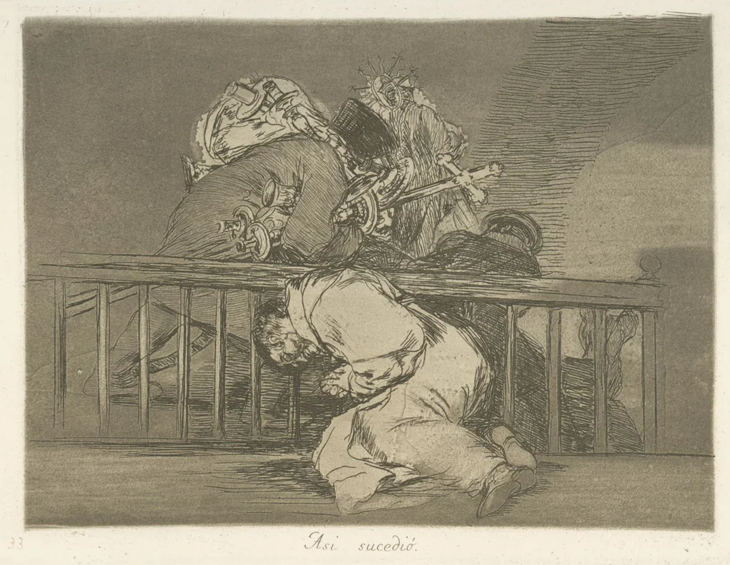 An illustration from Los desastres de la guerra, 1810, leaf 48