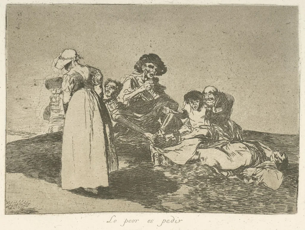 An illustration from Los desastres de la guerra, 1810, leaf 56