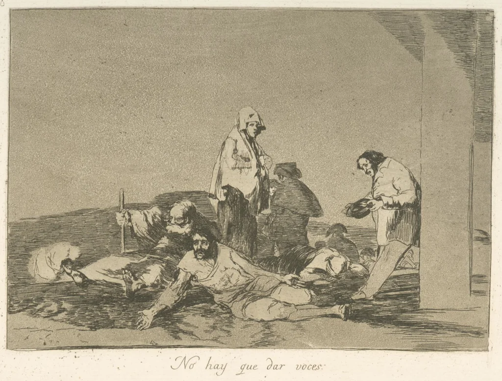 An illustration from Los desastres de la guerra, 1810, leaf 59