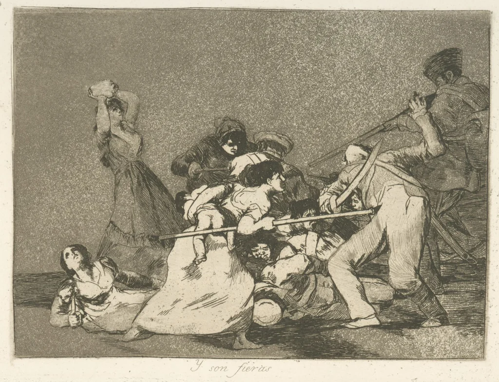 An illustration from Los desastres de la guerra, 1810, leaf 6
