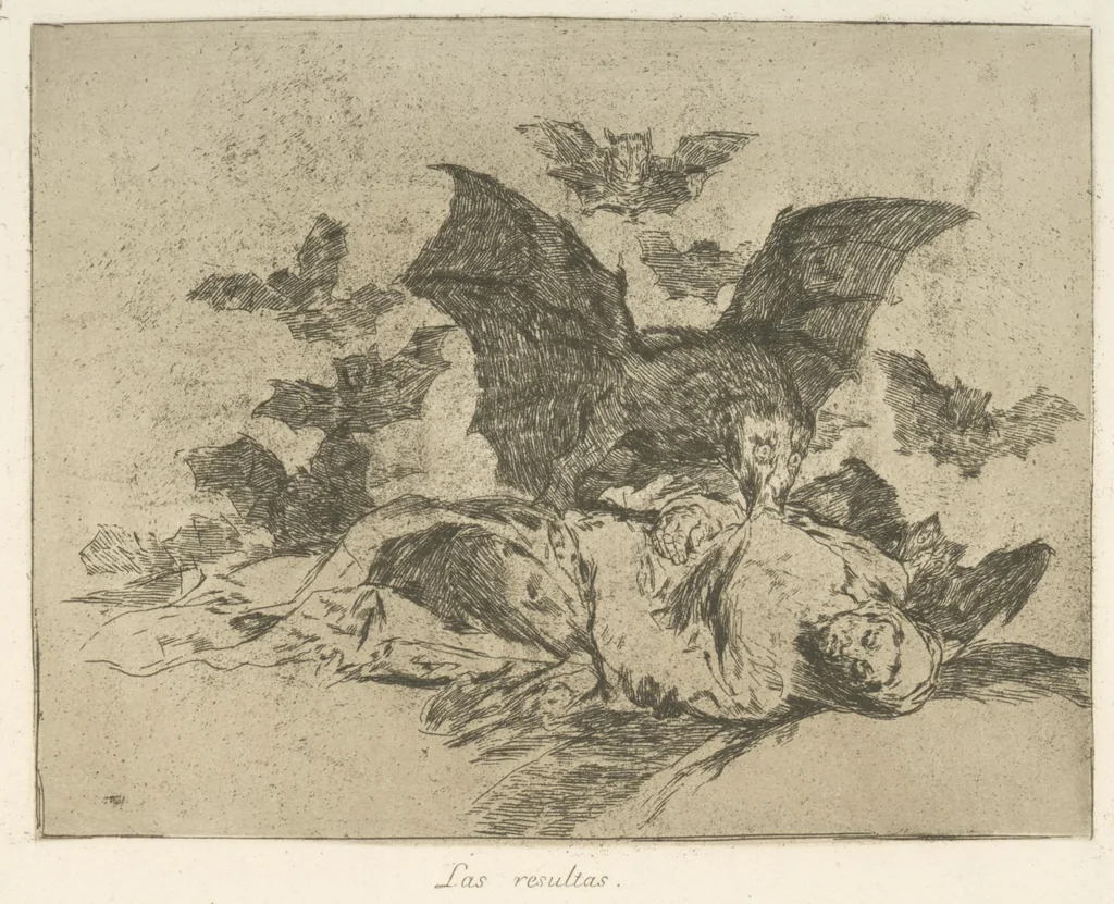An illustration from Los desastres de la guerra, 1810, leaf 73
