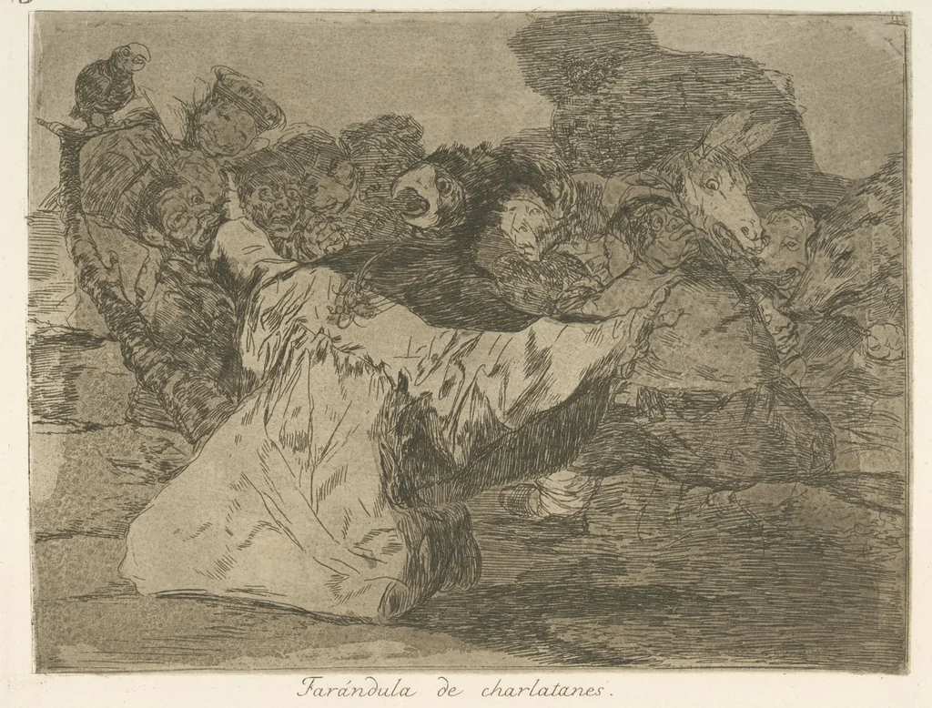 An illustration from Los desastres de la guerra, 1810, leaf 76
