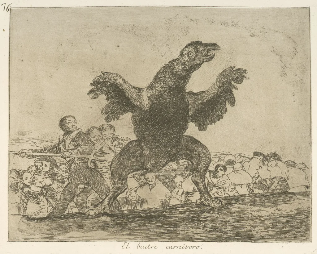 An illustration from Los desastres de la guerra, 1810, leaf 77