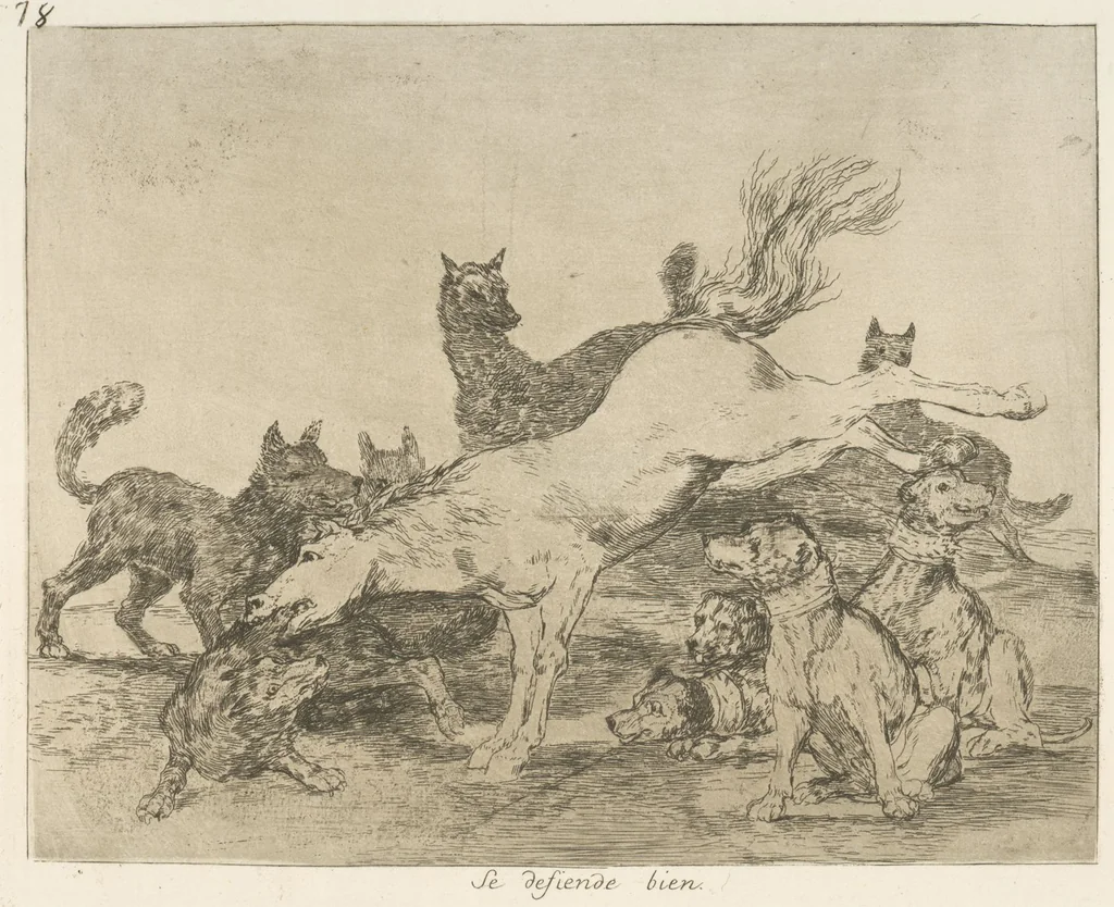 An illustration from Los desastres de la guerra, 1810, leaf 79