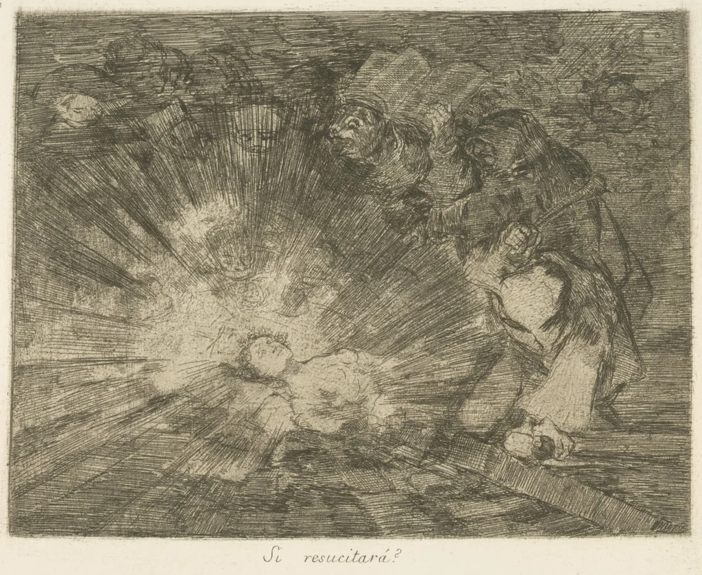 An illustration from Los desastres de la guerra, 1810, leaf 81