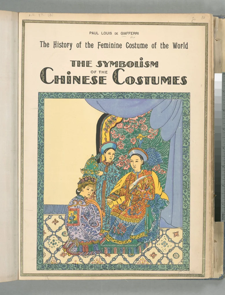 An illustration from The history of the feminine costume of the world, from the year 5318 B.C. to our century, 1926, leaf 2