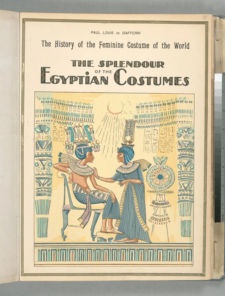 An illustration from The history of the feminine costume of the world, from the year 5318 B.C. to our century, 1926, leaf 24