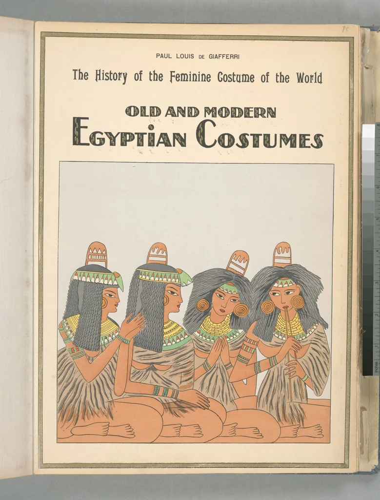 An illustration from The history of the feminine costume of the world, from the year 5318 B.C. to our century, 1926, leaf 35