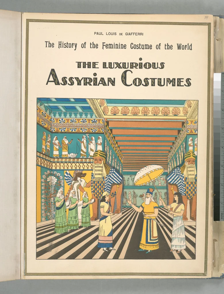 An illustration from The history of the feminine costume of the world, from the year 5318 B.C. to our century, 1926, leaf 46