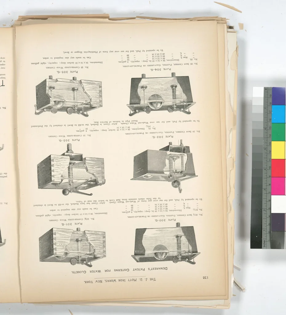 An illustration from Mott's plumbing, 1888, leaf 124