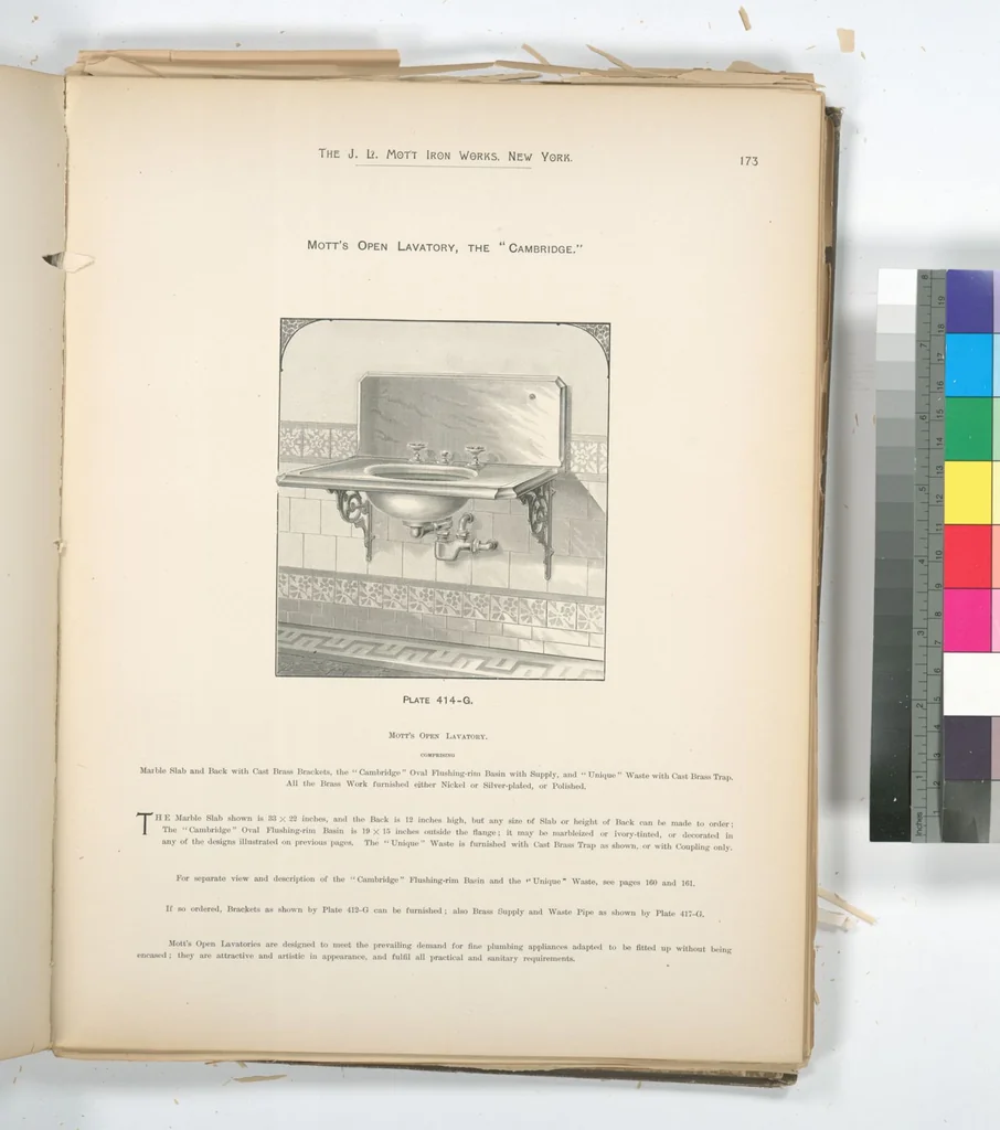 An illustration from Mott's plumbing, 1888, leaf 159