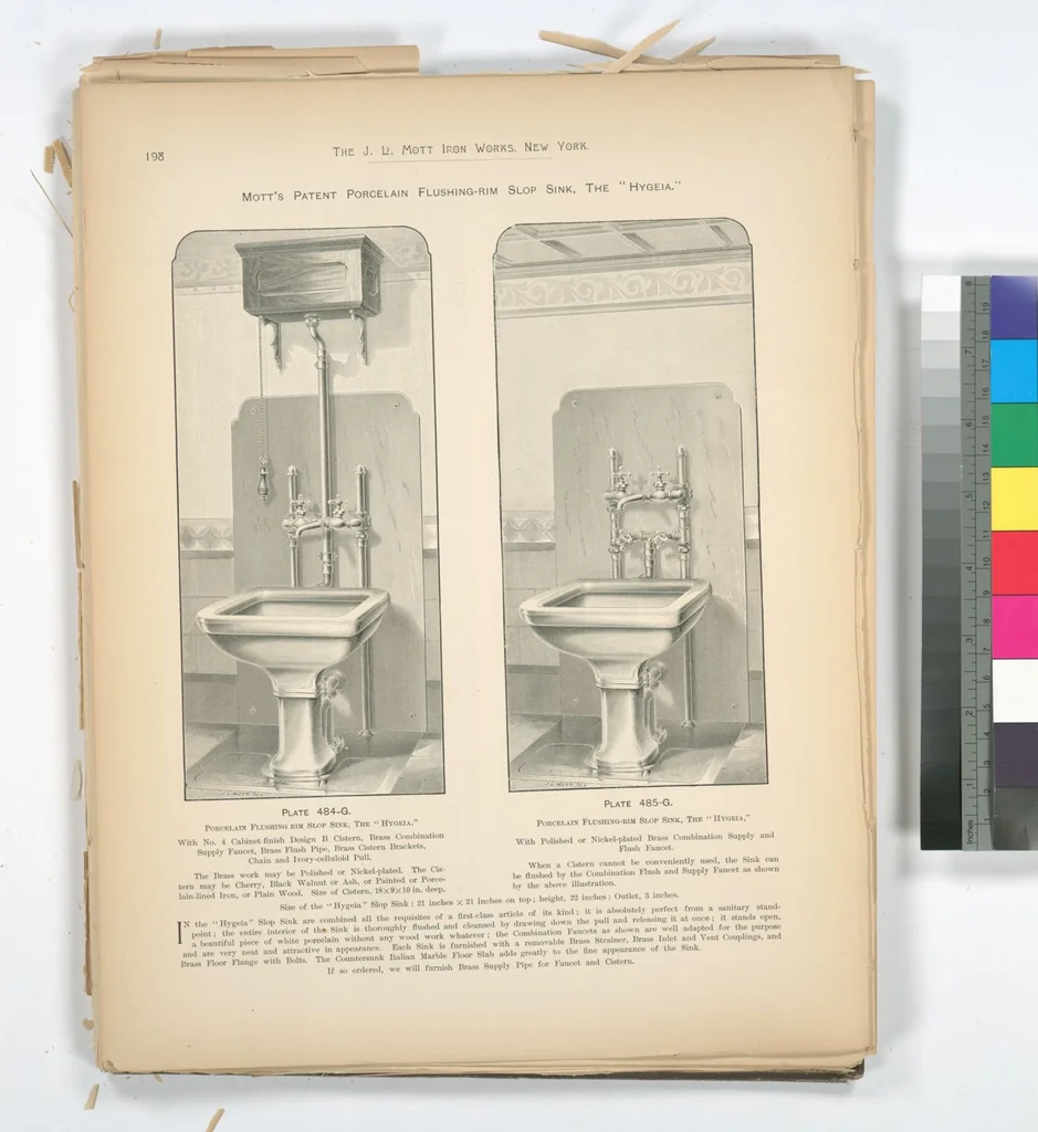 An illustration from Mott's plumbing, 1888, leaf 184