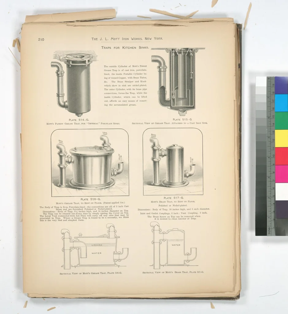 An illustration from Mott's plumbing, 1888, leaf 196