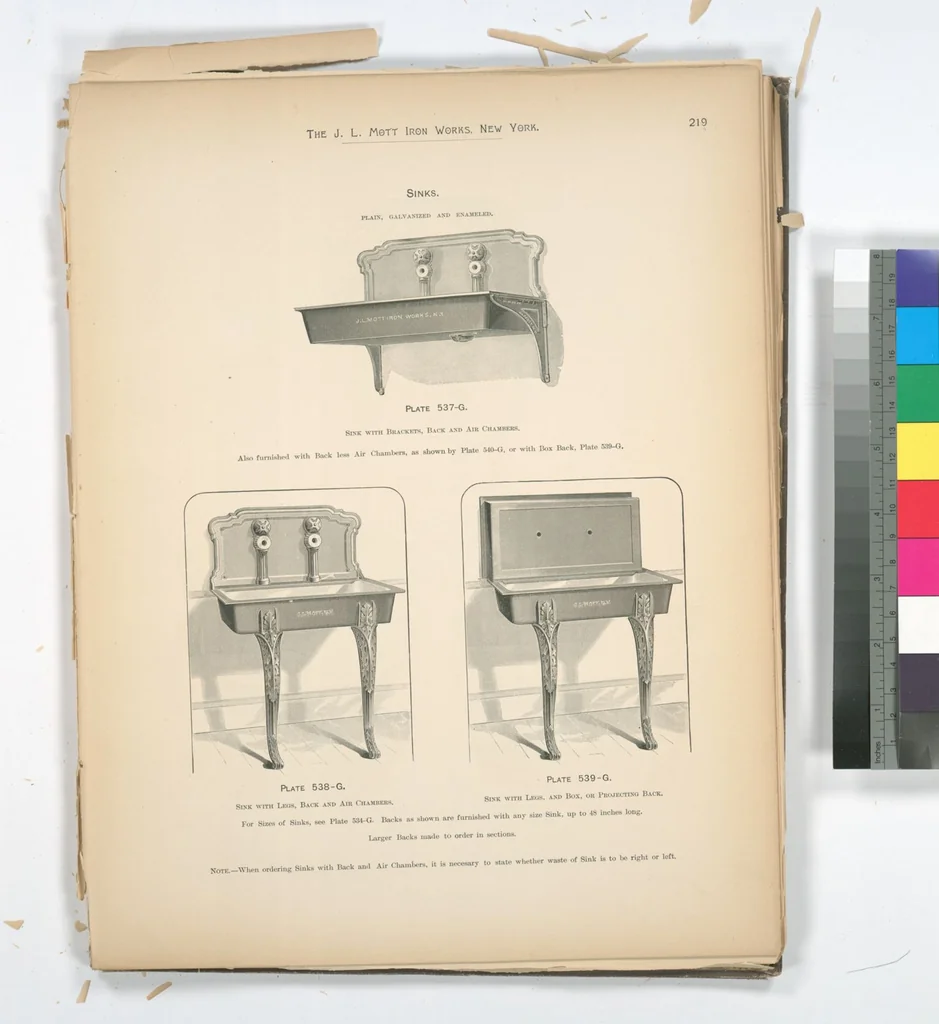 An illustration from Mott's plumbing, 1888, leaf 205