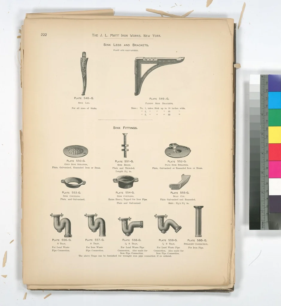 An illustration from Mott's plumbing, 1888, leaf 208