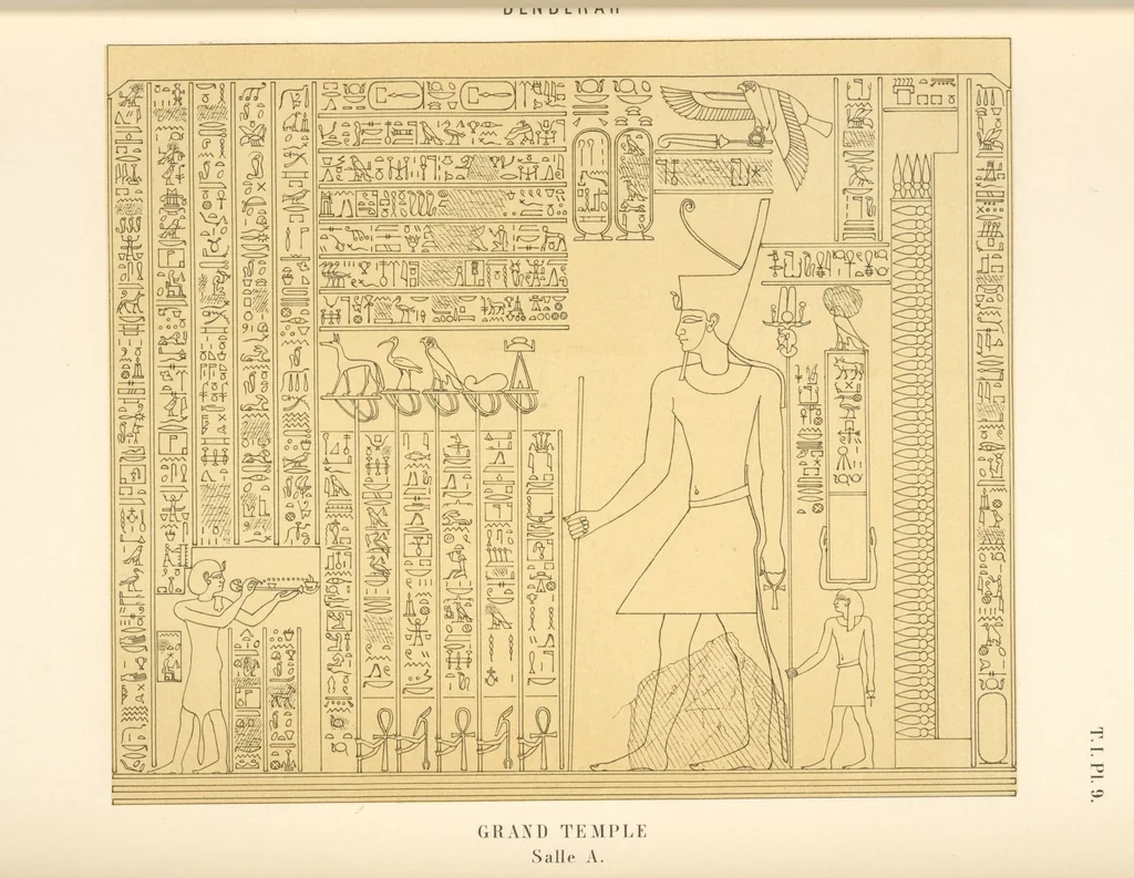 An illustration from Dendérah : description générale du grand temple de cette ville, 1870, leaf 10