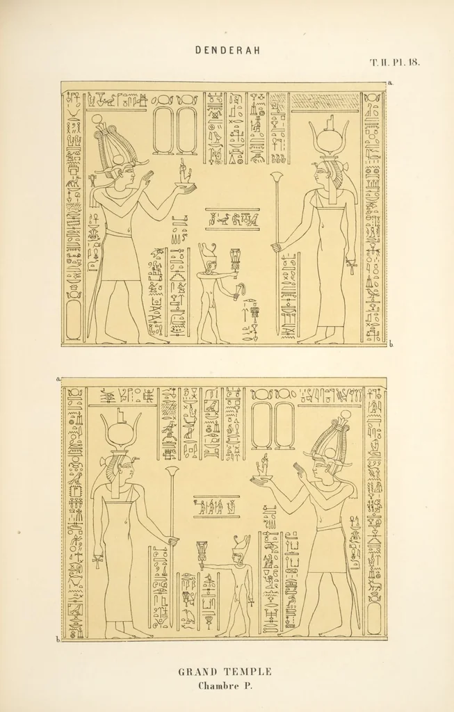 An illustration from Dendérah : description générale du grand temple de cette ville, 1870, leaf 100
