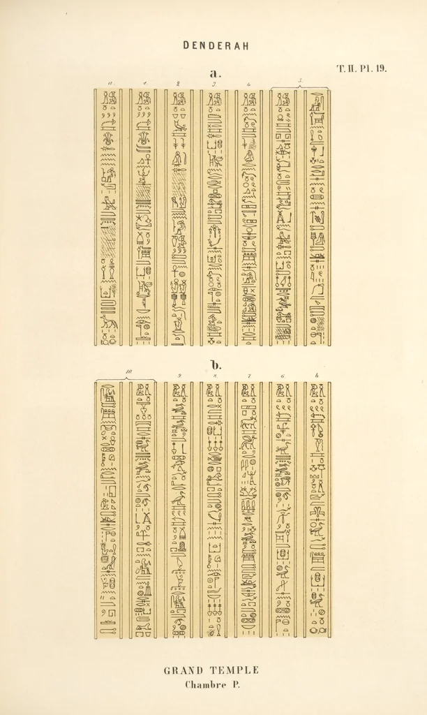 An illustration from Dendérah : description générale du grand temple de cette ville, 1870, leaf 101
