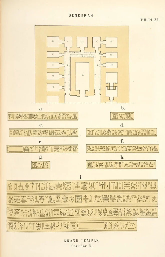 An illustration from Dendérah : description générale du grand temple de cette ville, 1870, leaf 104