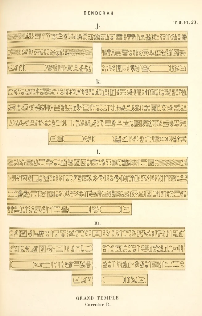 An illustration from Dendérah : description générale du grand temple de cette ville, 1870, leaf 105