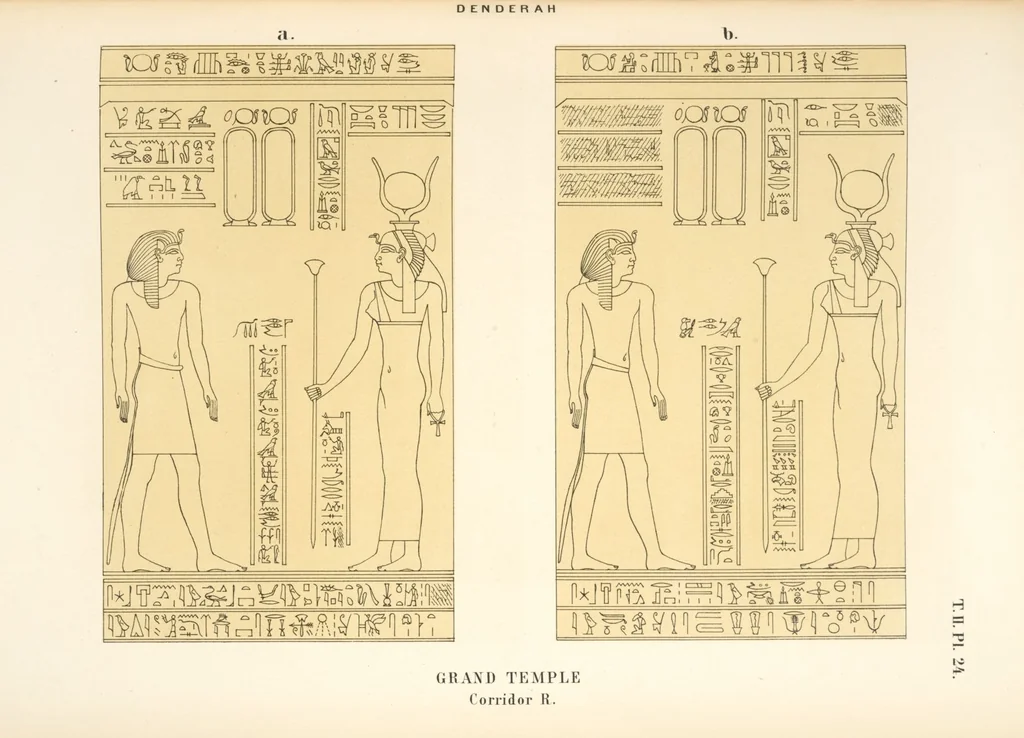 An illustration from Dendérah : description générale du grand temple de cette ville, 1870, leaf 106