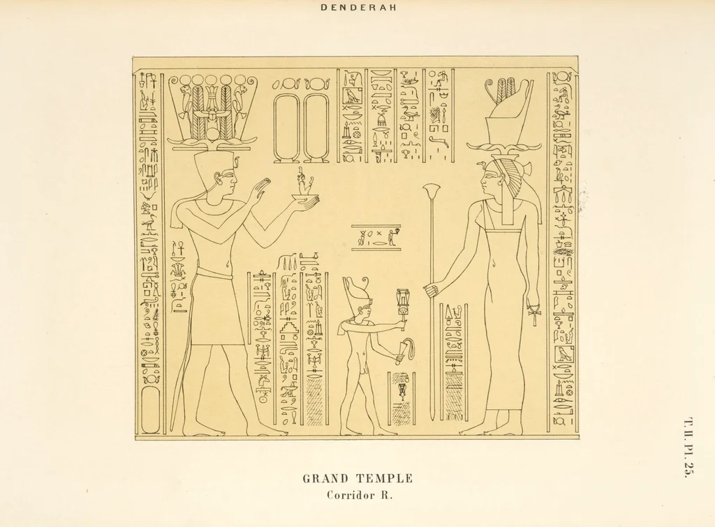 An illustration from Dendérah : description générale du grand temple de cette ville, 1870, leaf 107