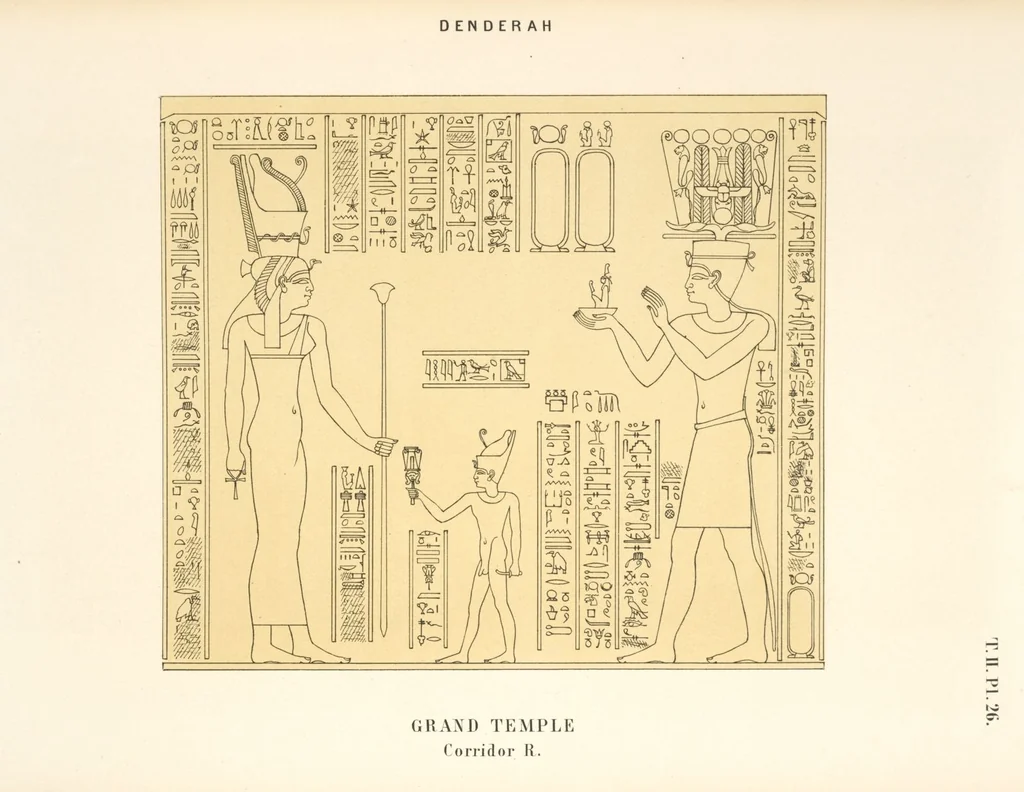 An illustration from Dendérah : description générale du grand temple de cette ville, 1870, leaf 108