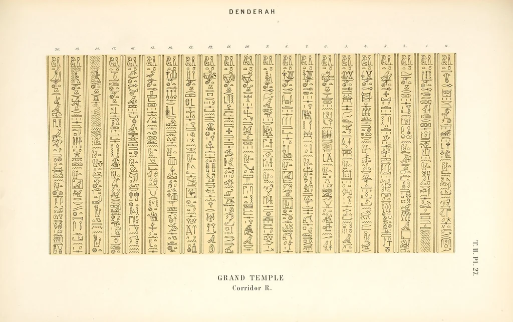 An illustration from Dendérah : description générale du grand temple de cette ville, 1870, leaf 109