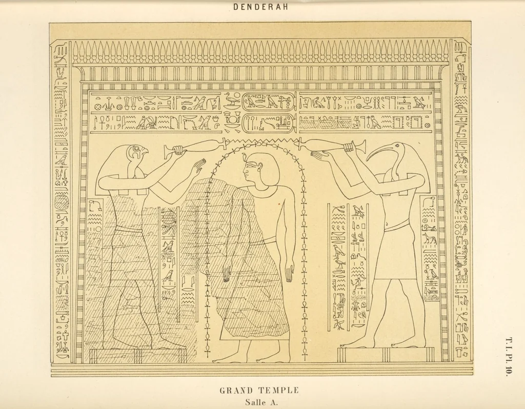 An illustration from Dendérah : description générale du grand temple de cette ville, 1870, leaf 11