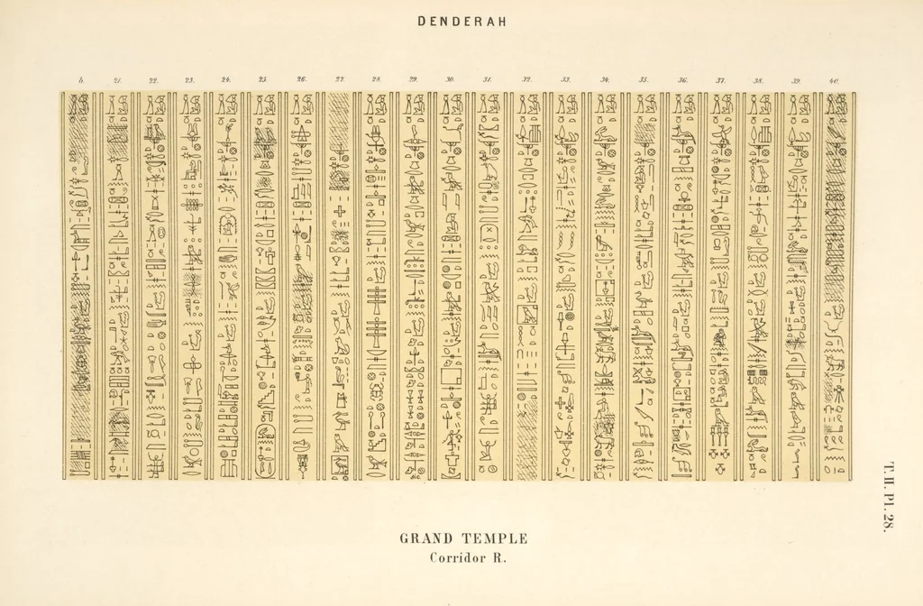 An illustration from Dendérah : description générale du grand temple de cette ville, 1870, leaf 110