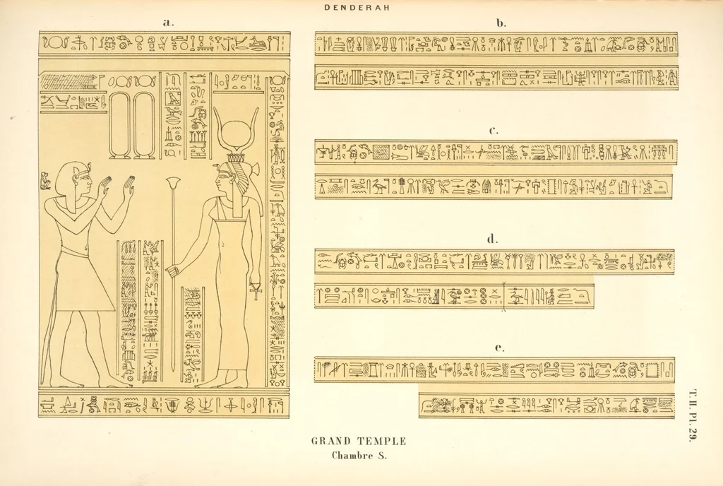 An illustration from Dendérah : description générale du grand temple de cette ville, 1870, leaf 111