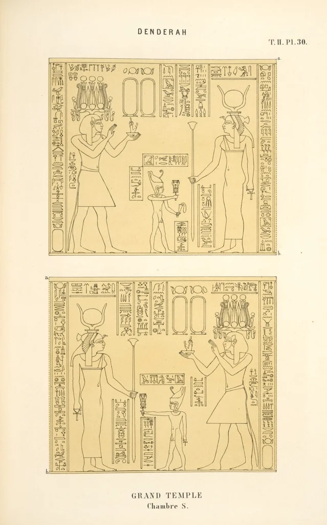 An illustration from Dendérah : description générale du grand temple de cette ville, 1870, leaf 112