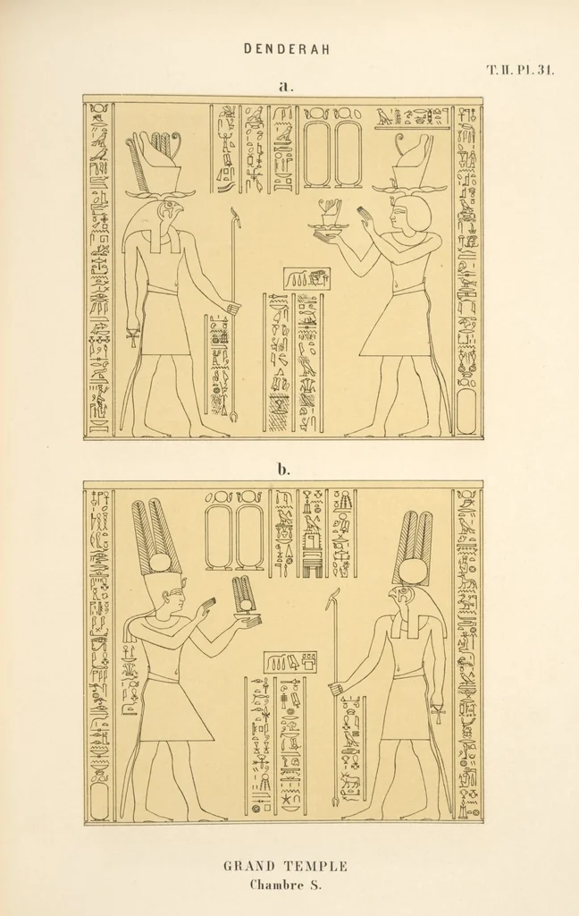 An illustration from Dendérah : description générale du grand temple de cette ville, 1870, leaf 113