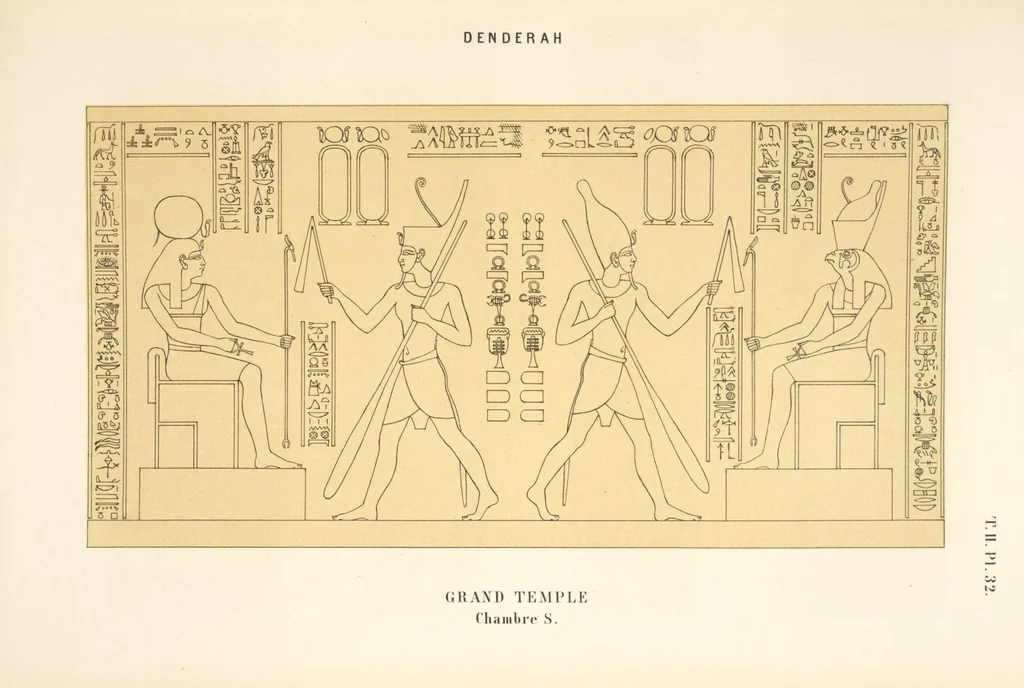 An illustration from Dendérah : description générale du grand temple de cette ville, 1870, leaf 114