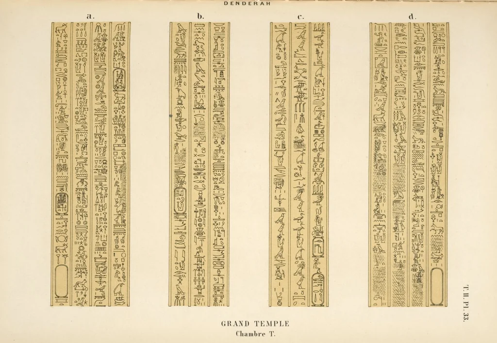 An illustration from Dendérah : description générale du grand temple de cette ville, 1870, leaf 115
