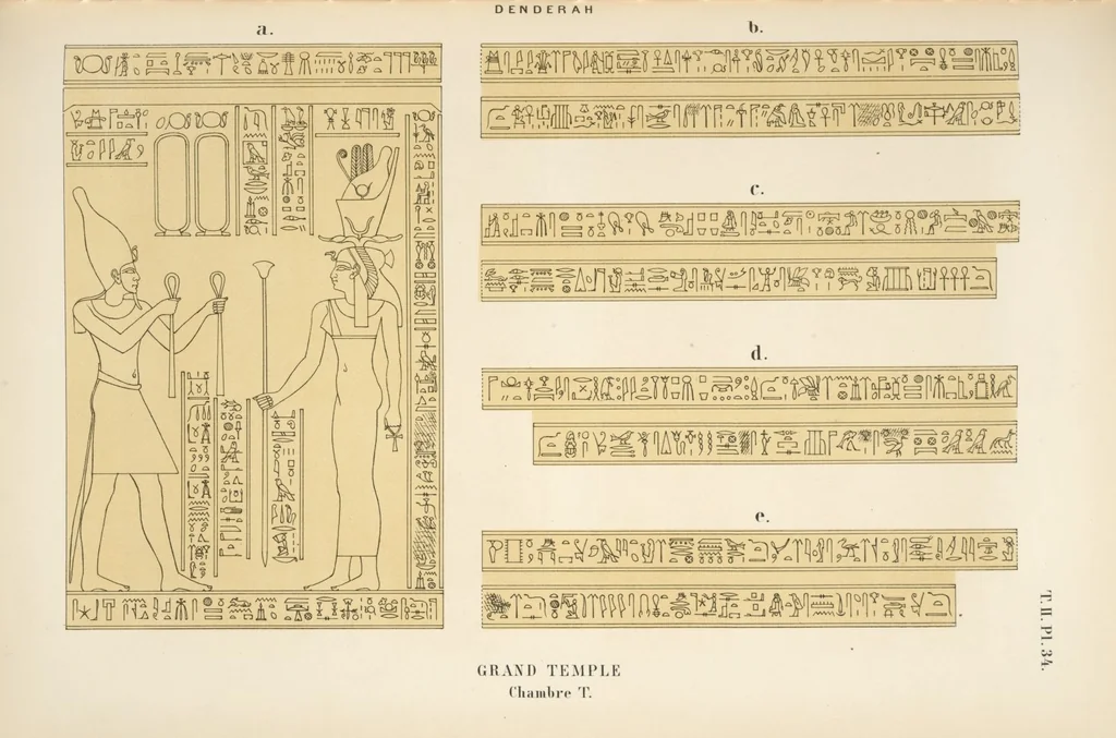 An illustration from Dendérah : description générale du grand temple de cette ville, 1870, leaf 116